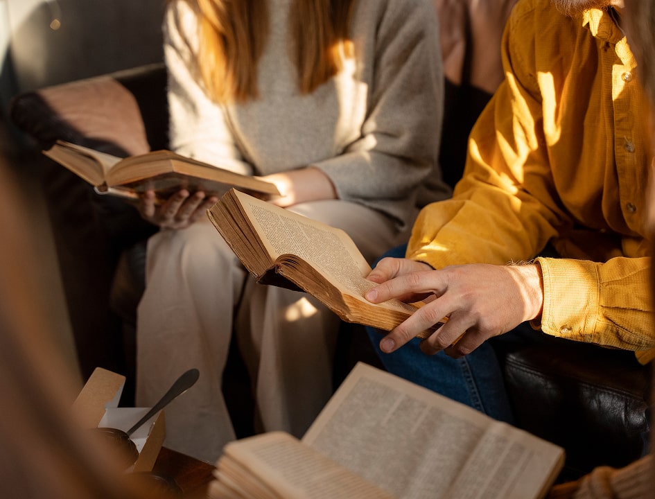 RENEW Church small group reading the Bible together
